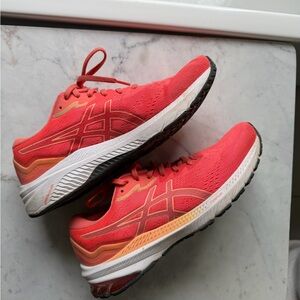 ASICS Women's Coral and Orange Sneakers